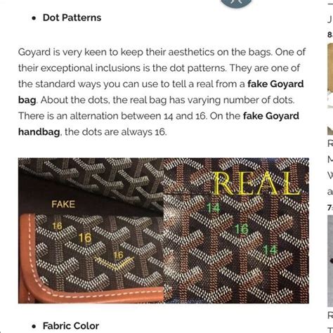 real Goyard bag code